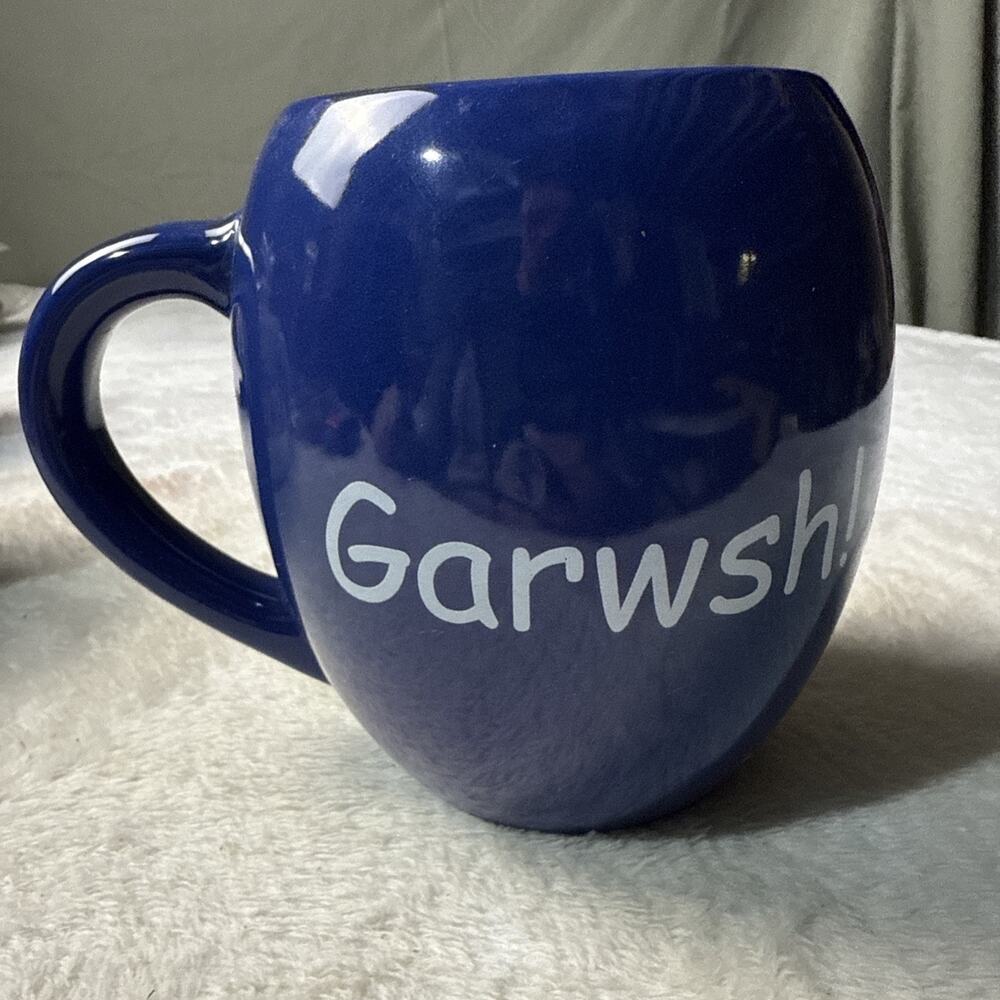 Disney Parks Goofy Garwsh! Ceramic Barrel Style Coffee Cup Mug Blue Face - Picture 2 of 3